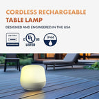 Newhouse Lighting Coco, White 2700K Dimmable Cordless USB-C Rechargeable Table Lamp NHTL-CO-WH, Cordless Desk Lamp for Living Room, Bedroom, Coffee Table, and Other Cozy Home Decor