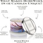 HomeWorx by SLATKIN + CO. Candle- Ocean Driftwood, 18 oz. 4-Wick Premium Scented Candle - 30-55 Hours Burn Time