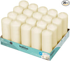 Bolsius Ivory Pillar Candles – 2x6 Unscented Candle Set of 20 – Dripless, Smokeless, and Clean Burning Household Dinner Candles – Perfect for Weddings, Parties, Dinners Decorative Candles