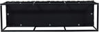 HomePop Upholstered Button Tufted Decorative Bench with Metal Base, Black and White Plaid