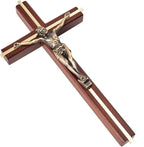 ACHIBANG 10" Crucifix Wall Cross with Jesus – Catholic Wooden Cross for Faith & Blessing, Wall or Home Decor
