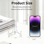 Iron Plate Stands for Display, Foldable Book Holder & Easel Stand for Sign, Versatile Poster Stand and Small Plate Stand for Home Decor, Art, Photo Frame, Card, Crystal Display (Silver, 4 inch (4Pcs))