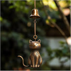 Cat Wind Chime 2025 New Unique Cat Garden Decor Outdoor Cat Statue Themed Gifts Wind Chimes for Cat Lovers Women Hanging Memorial Ornaments Windchimes Bell Outside Yard Home Porch Decorations (C1)