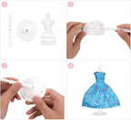 5pcs Doll Clothes Model Rack 220mm Hollow Art Model Frame Clothes Gown Display Mini Mannequin Model for Doll Toy Display
