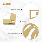 SIGNLEADER Metal Wall Art Decor Monstera Leaf Minimalist Modern Abstract Wall Sculpture Hangings Home Decoration for Living Room, Bedroom, Bathroom, Kitchen, Outdoor - 30" Gold