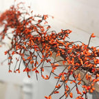 NeoL'artes Artificial Fall Berry Garland, 6 Feet, Orange Berries, Decorative Mantle and Table Decor (Orrange)