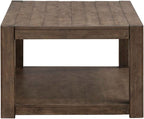 Liberty Furniture Broadmore Living Room 3 Piece Set - Rectangular Cocktail Table, 2 End Tables - Cobblestone Brown