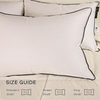 Luxury Down Fiber Pillows Queen Size, Bed Pillows for Sleeping, Pillow for Back, Stomach or Side Sleepers