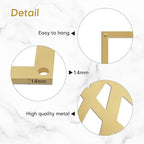 SIGNLEADER Metal Wall Art Decor Mid Century Abstract Lines Minimalist Modern Abstract Wall Sculpture Hangings Home Decoration for Living Room, Bedroom, Bathroom, Kitchen, Outdoor - 30" Gold