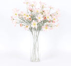 2 Pcs Artificial Flowers Plants Calliopsis Silk Flower Arrangements Wedding Bouquets Decorations Plastic Floral Table Centerpieces for Home Kitchen Garden Party Decor Approx 23.6'' High - Light Pink