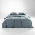 Olive + Crate Tencel Eucalyptus Cooling Duvet Cover Set - Hypoallergenic, Lyocell Tencel Duvet Cover - Soft, Temperature Regulating with Hidden Button Closure & Corner Ties - Twin XL [Basalt Blue]