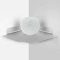 8" Floating Corner Shelf, Metal Corner Shelf Wall Mount for Wall Storage, for Smart Home, Speakers, Internet Router, Security Camera - for Bathroom, Kitchen, Bedroom, and Living Room (Silver)