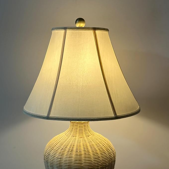 TOOTOO STAR Bell Lamp Shades, 7" x 15" x 10.5" Royal Style Spider LampShade or Table and Floor Lamps, Home Decor Beige Floor Lamp Table Lamp Shade