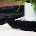 Black Fluffy Rug 5x7 Area Rugs for Bedroom Fuzzy Rabbit Washable Fur Rugs for Living Room Teen Room Nursery Rectangle Rug