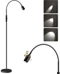Reading Floor Lamp, 74.2" Tall LED Lamp with, 360° Flexible Gooseneck & Touch Control, 5000K 6W LED, Sturdy Base, Crafts Standing Lamp, for Reading, Living Room, Matte Black B16LD05
