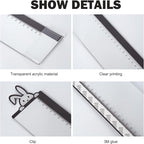 Office Desk Accessories 2pcs Multifunction Computer Monitor Memo Board - Transparent Computer Side Panel Memo Creative Monitor Side Panel Suitable for Office Home Desktop (Monitor Memo Board 9)
