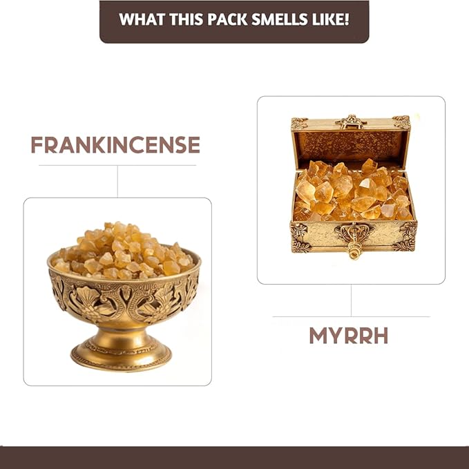 Folkulture Church Incense Sticks with Holder (100 Sticks) | Frankincense & Myrrh Catholic Incense Stick for Prayer|No Charcoal, Non Toxic, 45 Min Burntime Insence-Sticks for Christian Gifts for Women