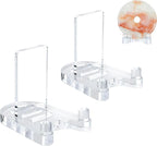 2 Pack Acrylic Easel Display，Plate Stand for Display，Adjustable Clear Display Holder for 4" to 8" Platter, Book, Card, Frame, Picture, Artwork, Plaque ( Small-2pcs 4"-8")