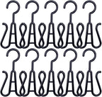 10 Pack Shoe Organizer Rack Double Hooks Plastic Hangers for Slippers and Shoes Space-Saving Hanging for Closet Door