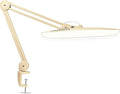 Neatfi XL Nail Desk Lamp with Clamp, 2200 Lumens, 20-Inch Wide Head, Dimmable 4 Levels, 3 Color Modes 3000K–6000K, LED Task Light for Manicure Table, Crafts, Workbench, Office (CCT, Gold)