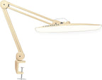 Neatfi XL Nail Desk Lamp with Clamp, 2200 Lumens, 20-Inch Wide Head, Dimmable 4 Levels, 3 Color Modes 3000K–6000K, LED Task Light for Manicure Table, Crafts, Workbench, Office (CCT, Gold)