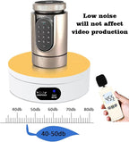 YVV Electric Rotating Display Stand 360°Automatic Mute Photography Rotating Turntable Stand,Cup Display Turner Stand, Rotating Base for Glitter Tumblers Making Supplies Spinner, Record Video 16CM