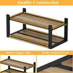 BON AUGURE 43 Inch Coffee Table, Wood and Metal Coffee Tables for Living Room, Rectangle Living Room Table, Small Farmhouse Center Tables for Home Office (Vintage Oak)