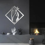Praying Hands Wall Art Metal, Metal Crosses Wall Decor, Prayer Hands Wall Decor, Wall Crosses for Home Decor, Serenity Prayer Wall Art, Wall Decor Living Room, Wall Decor for Bedroom (28"x28"/70x70 cm, Silver)