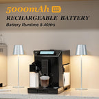 Cordless Table Lamp Rechargeable - Silver Grey 2 Pack 5000mAH Battery Operated Lamp for Counter, 3 Color Stepless Dimming Waterproof LED Wireless Lamp for Dining Kitchen, Outdoor Patio, Touch Control