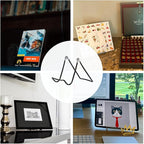 KINGDOM SOLUTIONS MADE IN USA 12-Pack Adjustable Black Metal Easels - Book Stand - Sturdy Plate Stand for Art, Pictures, Books, Frames - Unique on the Market