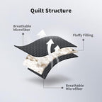 Maple&Stone Quilt Set King Size, Lightweight Charcoal Grey Bedspread Ultrasonic Chevron Pattern Light Coverlet for All Season Comforter Bedding Decor - 3 Piece King Bed Cover Sets