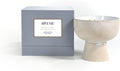 Blueme Spiritual Candle | Palo Santo & Vetiver | 3 Wick - Refillable Wellness Candle with Essential Oils, Hand Finished & Poured Soy Wax Blend Ceramic Vessel, Natural Cotton Wicks | Medium 12 oz