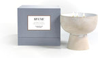 Blueme Spiritual Candle | Palo Santo & Vetiver | 3 Wick - Refillable Wellness Candle with Essential Oils, Hand Finished & Poured Soy Wax Blend Ceramic Vessel, Natural Cotton Wicks | Medium 12 oz