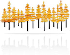 Jidecor Metal Pine Tree Wall Art Decor Nature Home Decor Cedar Trees Metal Sign Wall Decorations for Living Room, Forest Decor, Nature Lover Gift (Black Yellow)