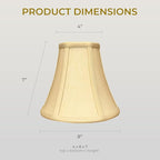 Royal Designs, Inc. BSO-704RC-8AGL-2 True Bell Basic Lamp Shade with Round Clip, 4 x 8 x 7.25, Antique Gold, 2-Pack