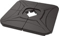 wikiwiki 230 Lbs Cantilever Offset Patio Umbrella Base, 4 PCS Weighted Umbrella Base for Outdoor Patio with Fill Spouts for Water or Sand, Square Compact Stand Plate Set, Dark Brown