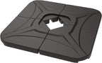 wikiwiki 230 Lbs Cantilever Offset Patio Umbrella Base, 4 PCS Weighted Umbrella Base for Outdoor Patio with Fill Spouts for Water or Sand, Square Compact Stand Plate Set, Dark Brown