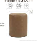 Get Set Style Modern Round Ottoman with Soft Padded Seat, Multifunctional Vanity Stool for Makeup, Upholstered Footrest Stool Ottoman Foot Stool for Living Room, Bedroom
