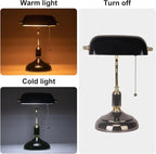 FIRVRE Lamp Shades for Table Lamps, Banker Glass Lamp Shade Replacement, Desk Lamp Black Glass Cover("8.85 IN " L "5.11 IN" W "2.95 IN" H)