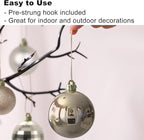 Champagne Gold Christmas Ornaments - Christmas Tree Decorations Shatterproof Hanging Balls for Birthday Wedding Holiday Decor Set of 36pcs, Multi-Sizes(1.6",2.5",3.2")