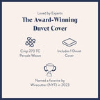 Brooklinen Luxury Percale Duvet Cover – 100% Cotton, Cool, Crisp, Extra-Long Corner Ties, Button Closure, Soft & Breathable – Machine Washable, Duvet Cover King/California King Bed Sizes (Cream)