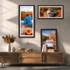 KTKDE 10x10 Picture Frame, Display 8x8 With Mat or 10x10 Without, Tempered Glass Wooden Square Photo Frame for Walnut Frame, Wall Gallery Poster Frame best gift