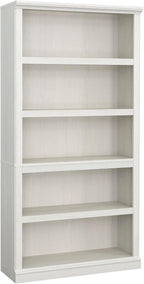 Sauder 5 Tier Book Shelf Wooden Bookcase Multipurpose Bookshelf for Home Office, Living Room, in Glacier Oak