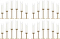 24PCS Candle Sticks Holder Decor for Party Centerpiece,Gold Candelabra Centerpieces with Acrylic lampshade for Tables Wedding Valentines Day Fit 0.78" LED Candle candelabros para centros de mesa