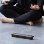 CEREMONY Incense Holder,Ceramic Incense Holder for Sticks with Ash Catcher,Coffin Style Incense Box,Incense Burner for Meditation Yoga Spa Room Decor(Brown)