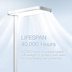 Homelist LH1 Superlight 77'' Floor Lamp, 100W Full-Spectrum Eye-Care Bright Floor Lamp for Reading, Office Work, 9000LM LED Standing Lamp Dimmable, Perfect for Family Living Room, Home Office