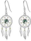 Dream Catcher Earrings for Women 925 Sterling Silver Western Earrings Dream Catcher Dangle Cowgirl Earrings Bohe Jewelry Gifts for Women