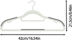 60 Pack Heavy Duty Plastic Hangers, Non Slip Clothes Hangers with Rubber Pads and 360° Hook - Thin Space Saving Hanger, Closet Organizer for Shirt, Pants, Suit, Skirt,Coat - Gray