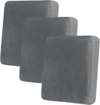 hyha Velvet Couch Cushion Covers, Soft Sofa Seat Covers for sectional 3 Cushion Couch Washable, Magic Sofa Slipcover with Elastic Bottom, Non-Slip Furniture Protector for Pets, Kid(3PC, Grey)