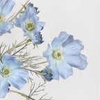 2 Pcs Artificial Fake Flowers Plants Cosmos Silk Flower Arrangements Wedding Bouquets Decorations Plastic Floral Table Centerpieces for Home Kitchen Garden Party Decor Approx 23.6'' High - Light Blue